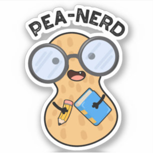 Pea-Nerd Funny Nerd Peanut Pub Aufkleber