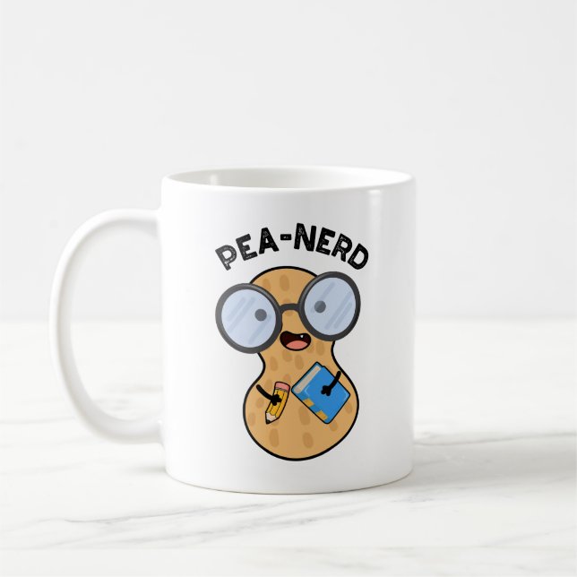 Pea-Nerd Funny Nerd Peanut Pub Kaffeetasse (Links)