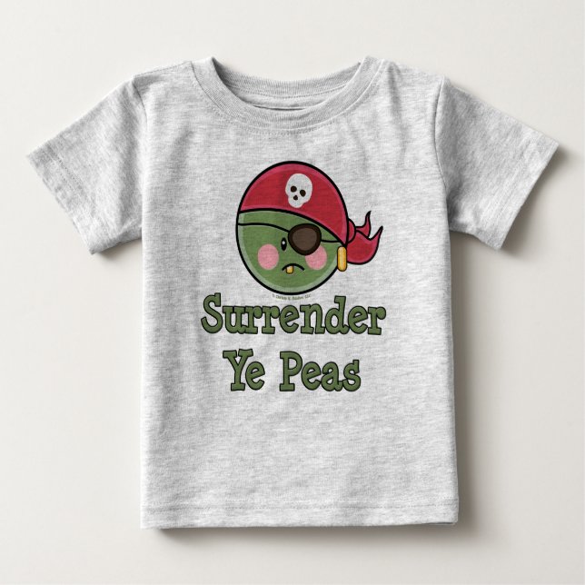 Pea Pirate Baby Bio Baby T-shirt (Vorderseite)