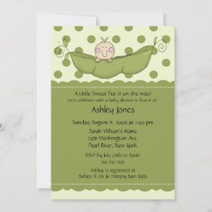 Pea Pod Baby Dusche Einladungen