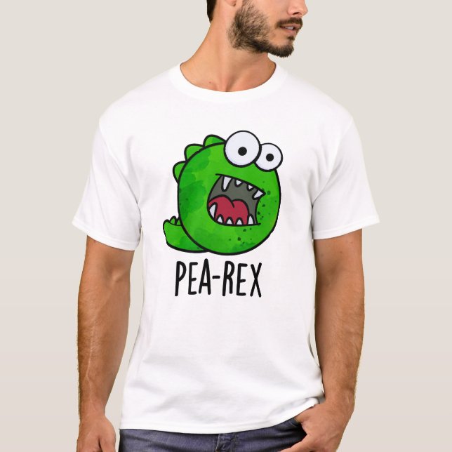 Pea Rex Funny Dinosaur Veggie TRex Pun T-Shirt (Vorderseite)
