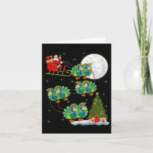 Pea Santa Sleigh Flying Funny Magazine Karte