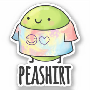 Pea Shirt Funny Veggie Pea TShirt Pun Aufkleber