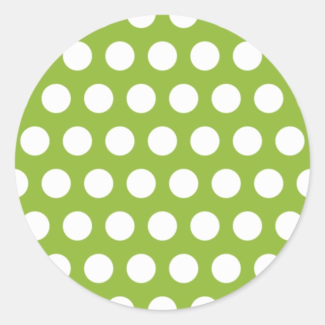 Pea Soup mit Punkten Runder Aufkleber (Vorderseite)