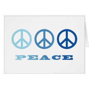 Peace 3 Symbols (blau)