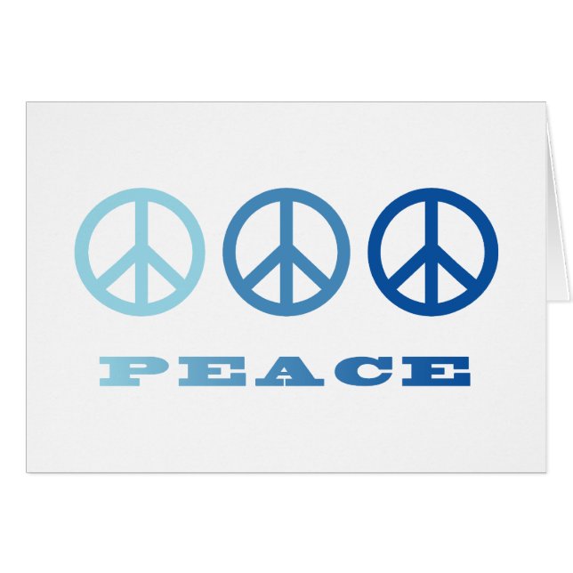 Peace 3 Symbols (blau) (Vorderseite (Horizontal))
