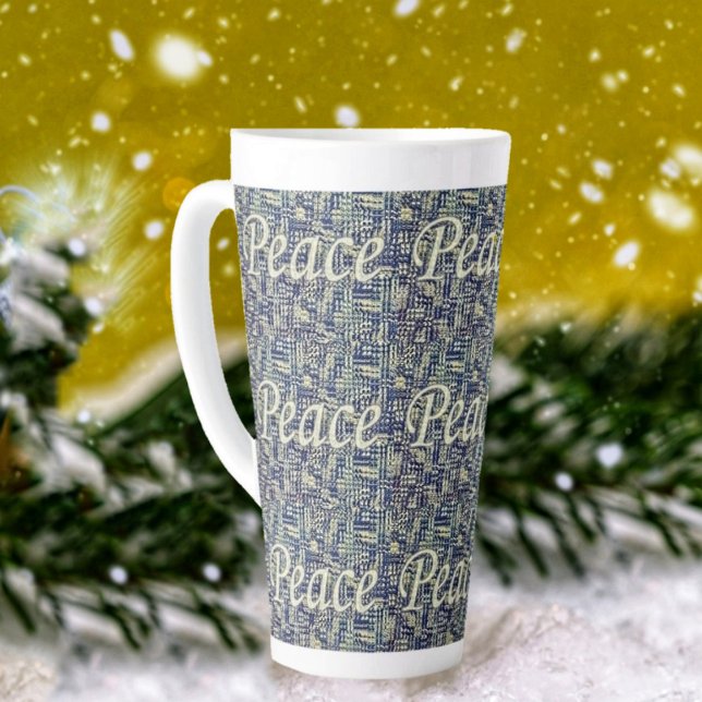 Peace Abounds Milchtasse (A holiday latte mug, with a touch of Peace, to calm the holiday mayhem!)