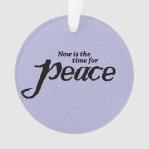 "Peace" Acrylfarben Weihnachtsschmuck