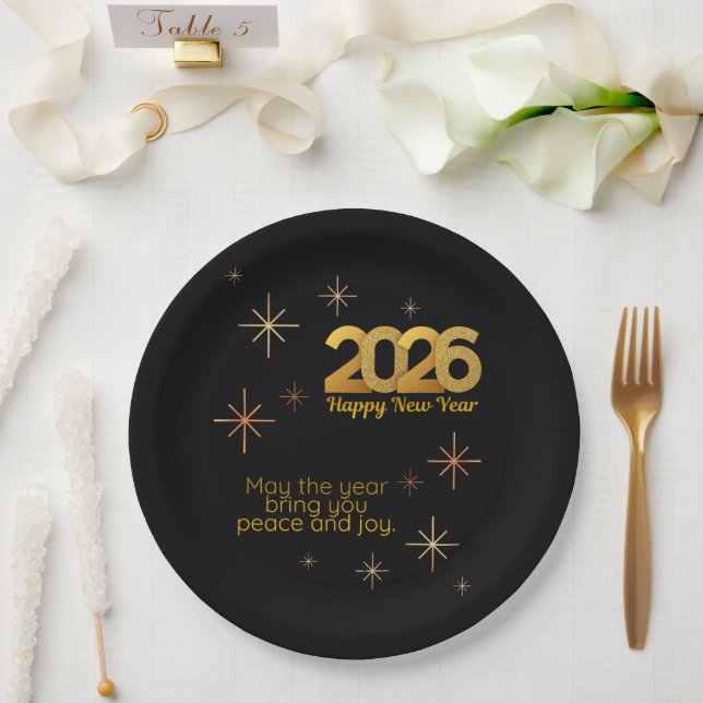Peace and Joy 2026 Paper Plate Pappteller (Hochzeit)