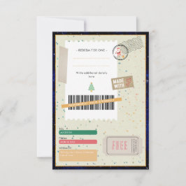 Peace and Joy Christmas Ticket Family Gift Coupon