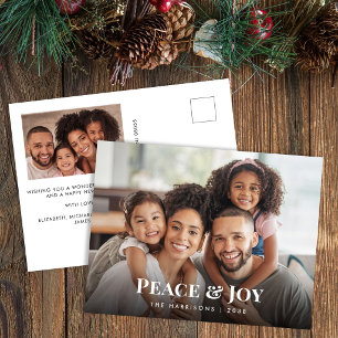 Peace And Joy Familienfoto Weihnachten