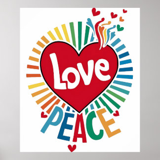 peace and love poster