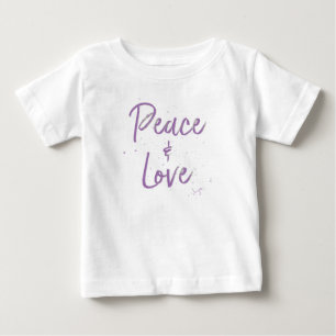 PEACE-and-Love-Purple Baby T-shirt