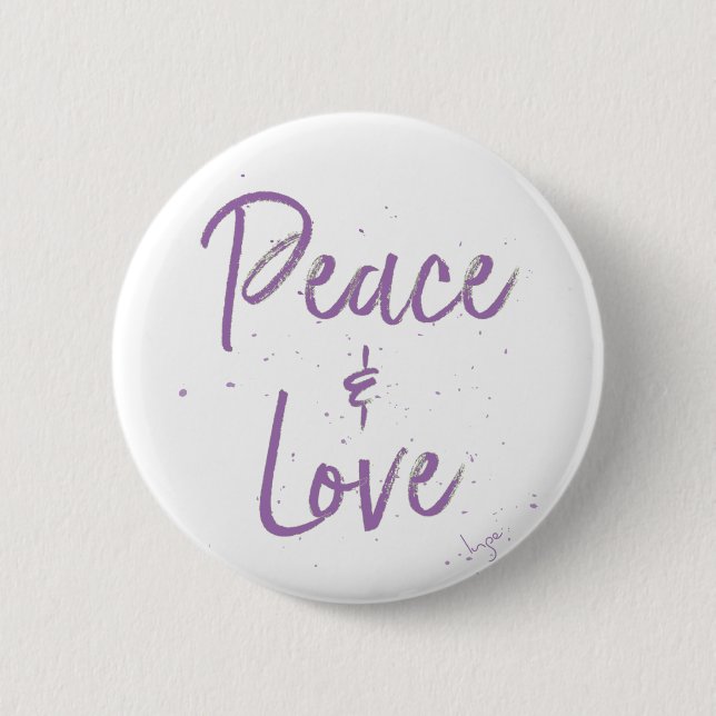 PEACE-and-Love-Purple Button (Vorderseite)