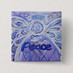 Peace Angel Art Button Button Pendant (Platz)
