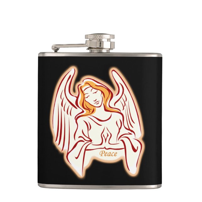 Peace Angel Flask Flachmann (Vorderseite)