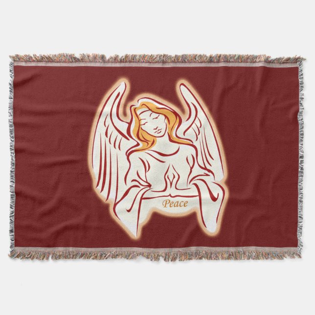 Peace Angel Throw Blanket Decke (Vorderseite)