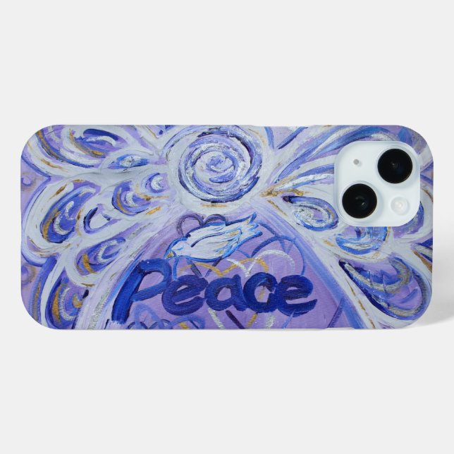 Peace Angel Word Art Custom iPhone Case (Rückseite (Horizontal))