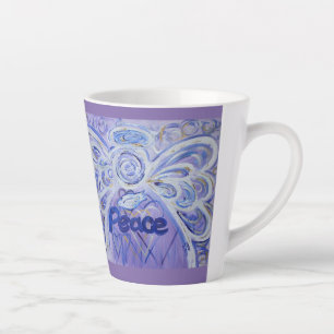 Peace Angel Word Art Custom Latte Tasse Cup