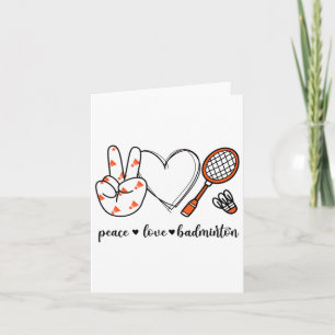 Peace Badminton Golfing Peace Hand Sign Badminton Karte
