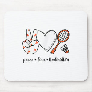 Peace Badminton Golfing Peace Hand Sign Badminton Mousepad