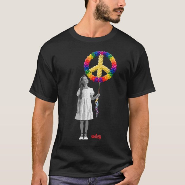 Peace Balloons Girl T-Shirt (Vorderseite)