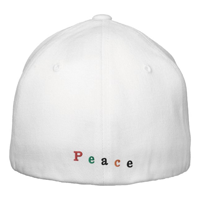 "Peace" Baseball Cap Bestickte Baseballkappe (Rückseite)