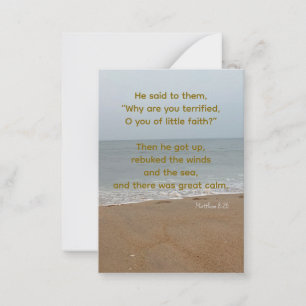 Peace Be Still - Beach & Ocean Holy Card (Matthew) Mitteilungskarte