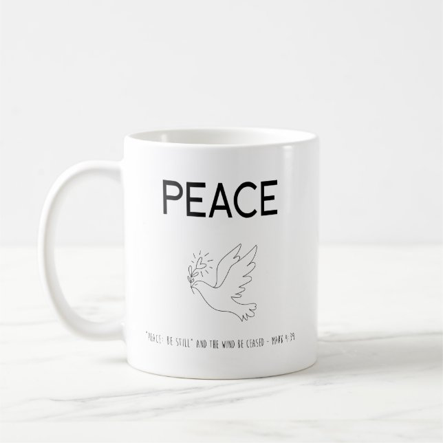 Peace be still bird flying kaffeetasse (Links)