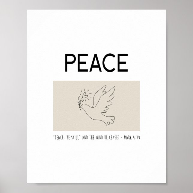 Peace be still bird flying poster (Vorne)