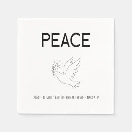 Peace be still bird flying serviette