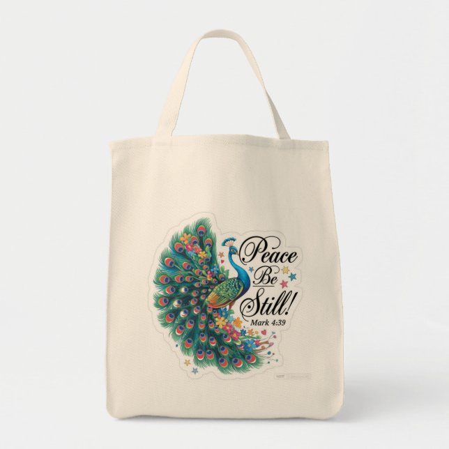 Peace be still grocery tote tragetasche (Vorne)