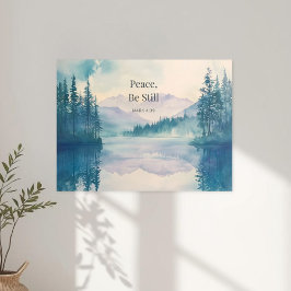Peace Be Still Scripture Wall Art – Mark 4:39 Poster