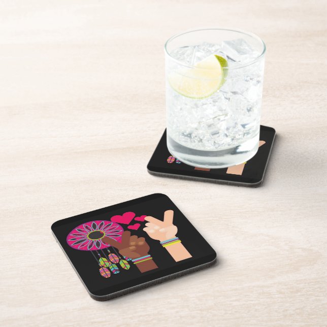 Peace Beverage Coaster Getränkeuntersetzer (Rechte Seite)