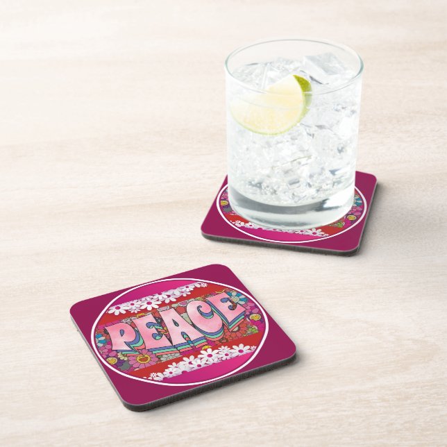 Peace Beverage Coaster Getränkeuntersetzer (Rechte Seite)