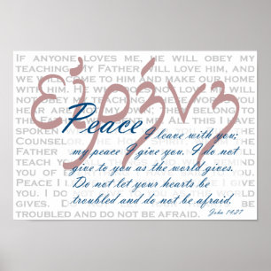 Peace Bible Verse auf Christlicher Printwerbung Poster