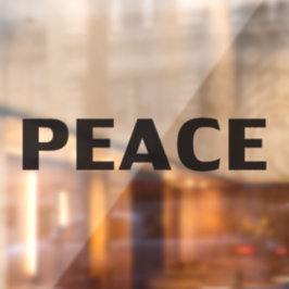 Peace Black minimalistisch modern schlicht Fensteraufkleber