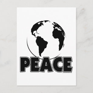 Peace Black&White Earth Light Postkarte