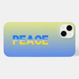PEACE blau und gelb Ukraine Inspiriert moderne Chi iPhone 14 Plus Hülle