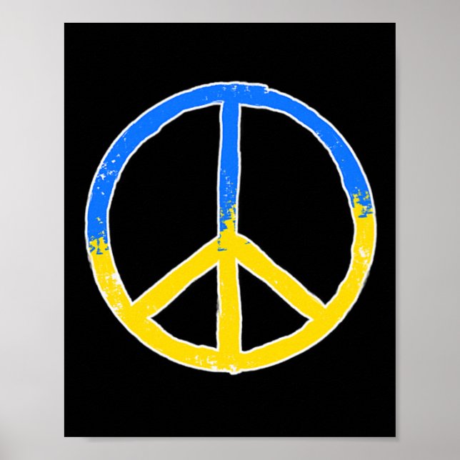 Peace Blue Andyellow Ukraine Flag Colors  Poster (Vorne)