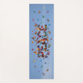 PEACE Blue Sky Butterflies | Motivational Hope Joy Yogamatte