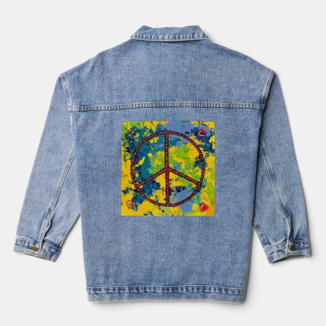 Peace Boho Denim Jacket Jeansjacke (Rückseite)