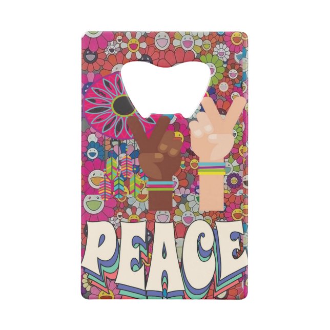 Peace Bottle Opener Geldbeutel Flaschenöffner (Rückseite)