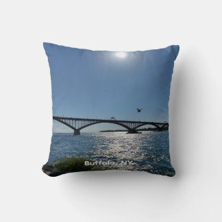 Peace Bridge Throw Pillow Kissen