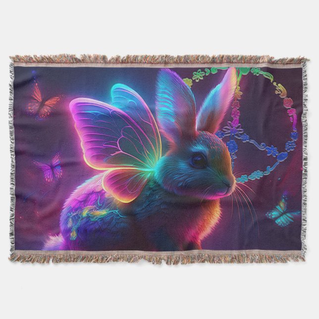 Peace Bunny Decke (Vorderseite)