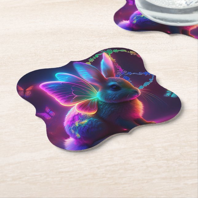 Peace Bunny Untersetzer (angewinkelt)