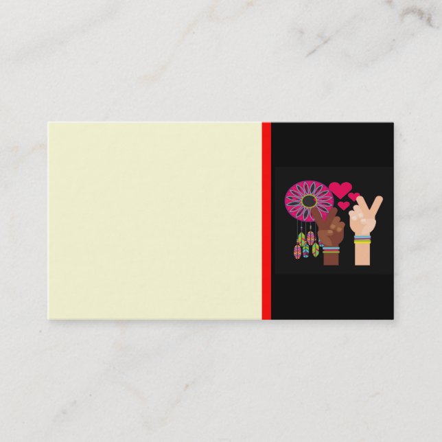 Peace Business Card Visitenkarte (Vorderseite)