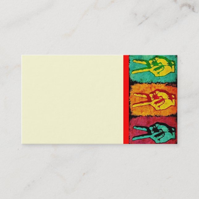Peace Business Card Visitenkarte (Vorderseite)