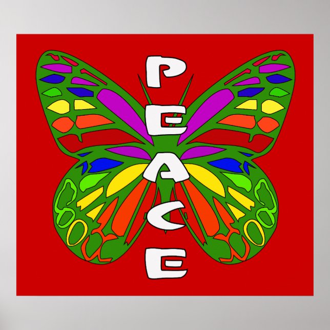 Peace Butterfly Poster (Vorne)