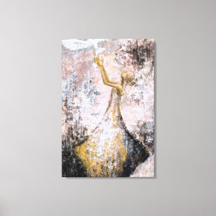 Peace Canvas Print White Dove - Abstrakte Malerei Leinwanddruck